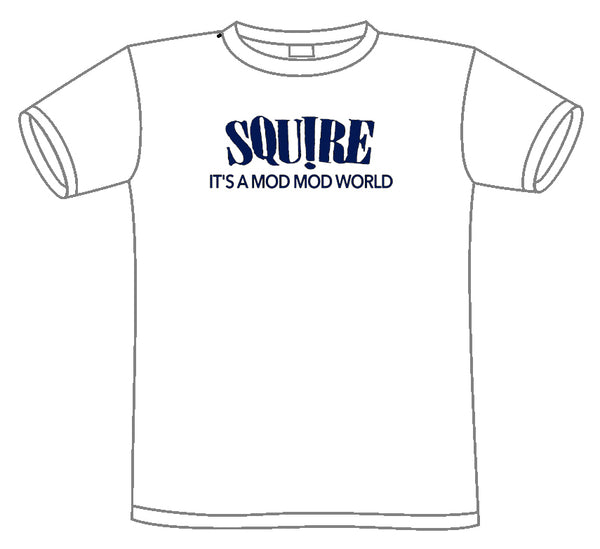 Squire - It's A Mod Mod World - White & Navy Tee Shirt, Live In Tokyo and Tribute Bundle!